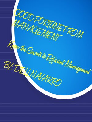 cover image of GOOD FORTUNE FROM MANAGEMENT